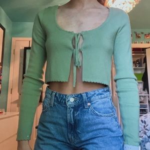 LA Hearts green long sleeve